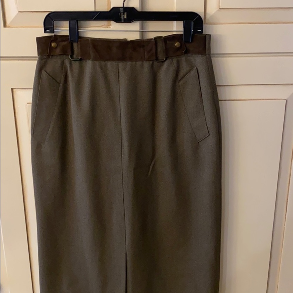 Italian skirt, suede belt, vintage